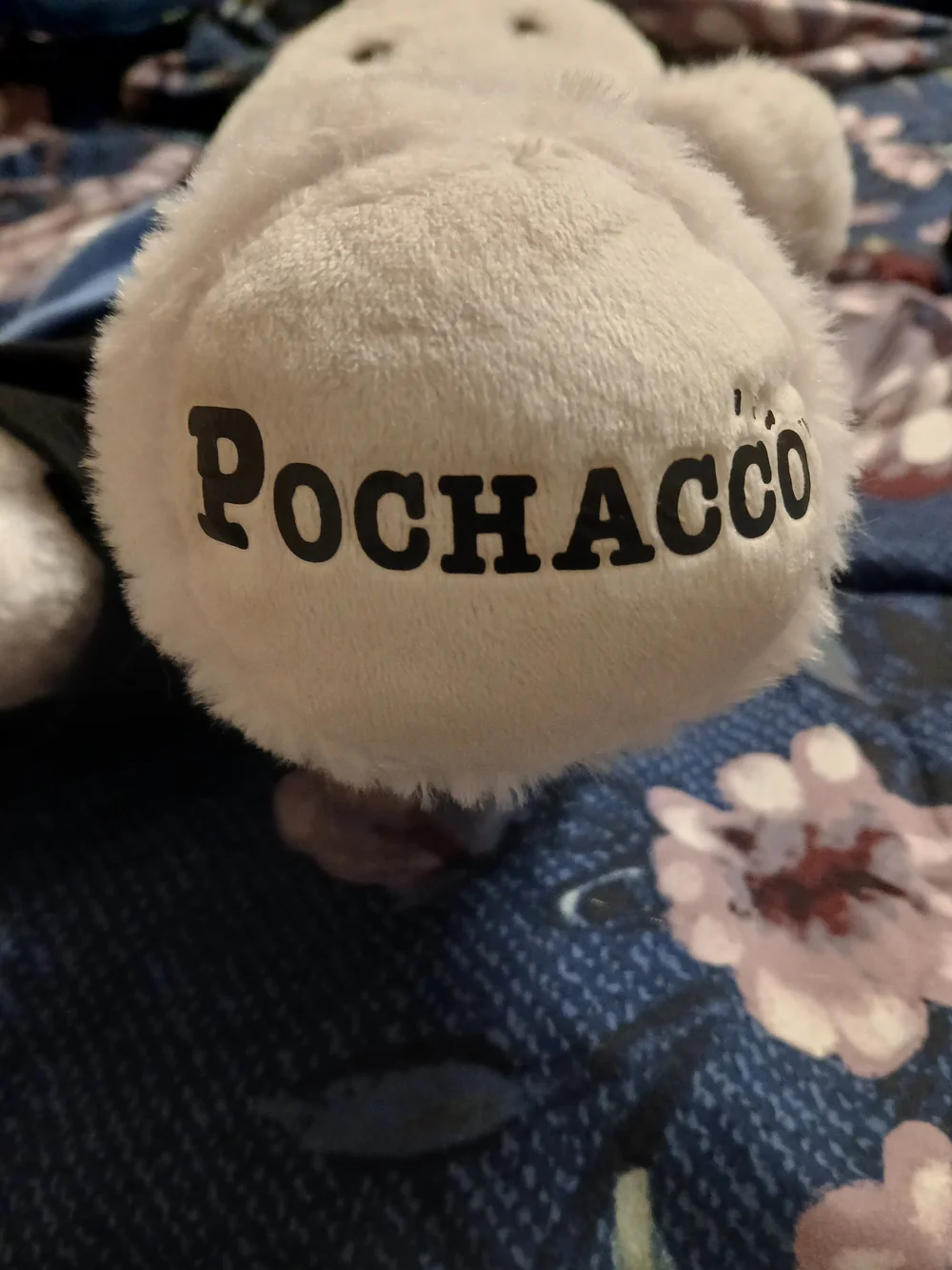 Hello Kitty Plush Dog in White, Black & Blue Shirt